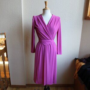 Vintage Late 70's or 80's Mary Martin for Rainbow of California Pink Dress M